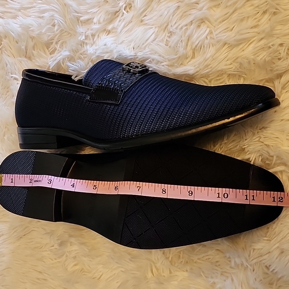 Stacy Adams Men\'s Dark Blue Loafers Shoes Brand New No Tag main image 4